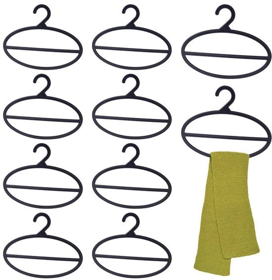 Organizzatore per Sciarpe da 10 Unità - Supporto per Sciarpe - Organizzatore per Spazio - Risparmia Spazio - Materiale Plastico - per Casa/Commercio - Supporto per Sciarpe
