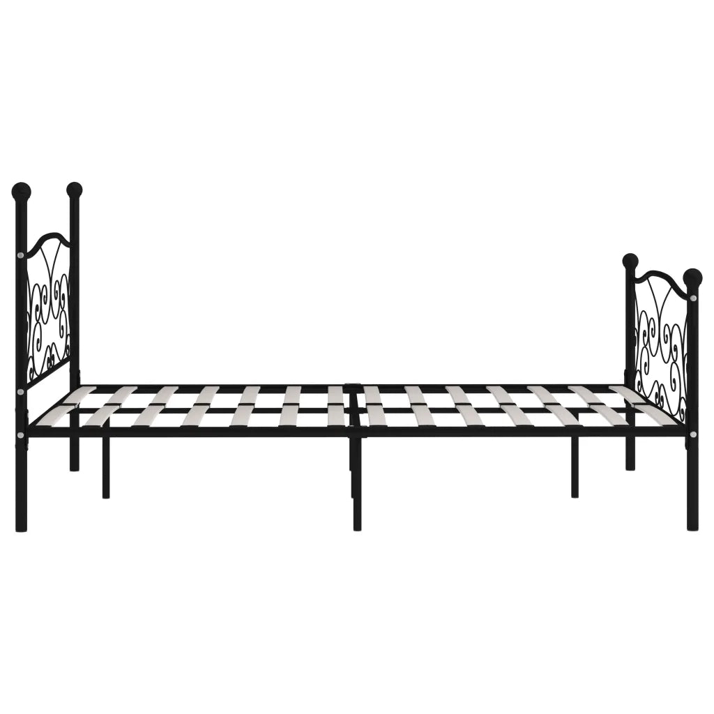 Giroletto con Doghe Nero in Metallo 120x200 cm 284456