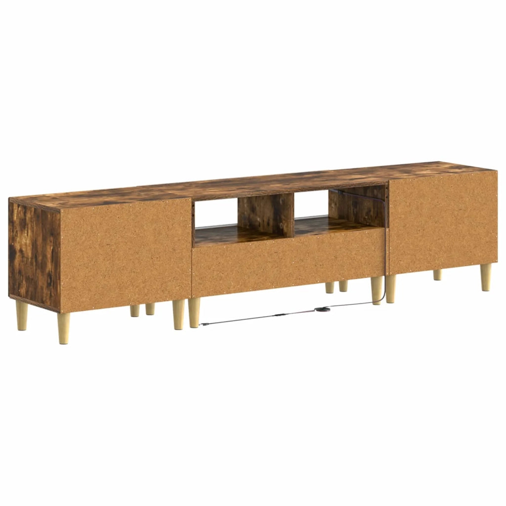 Mobile TV LED a 5 pezzi Rovere Fumo Legno ingegnerizzato 3416603