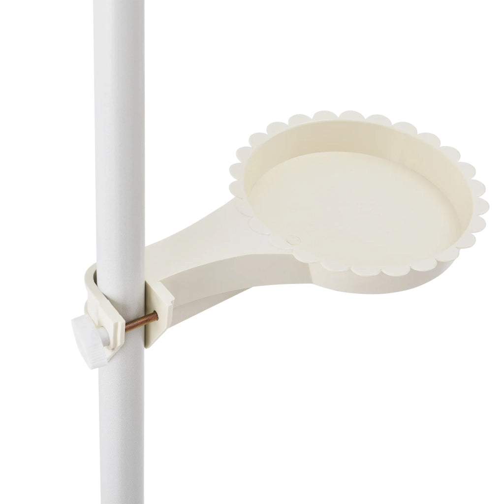 Supporto telescopico per fiori portavasi metallo e plastica altezza regolabile tra 110 e 305 cm bianco 03_0003911