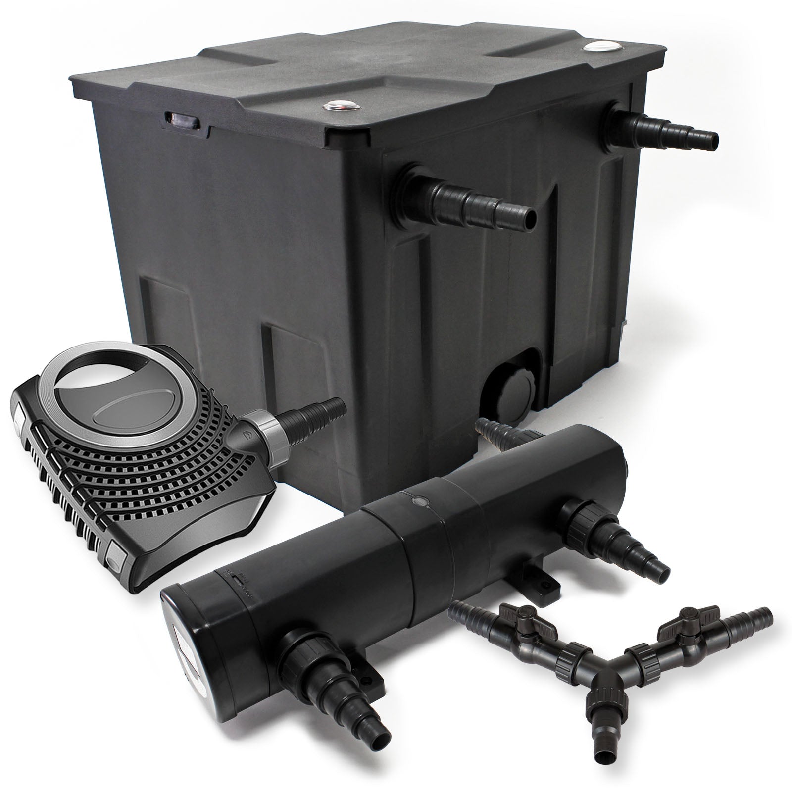 Set per laghetti filtro 12000l chiarificatore UVC 24W pompa NEO8000 70W