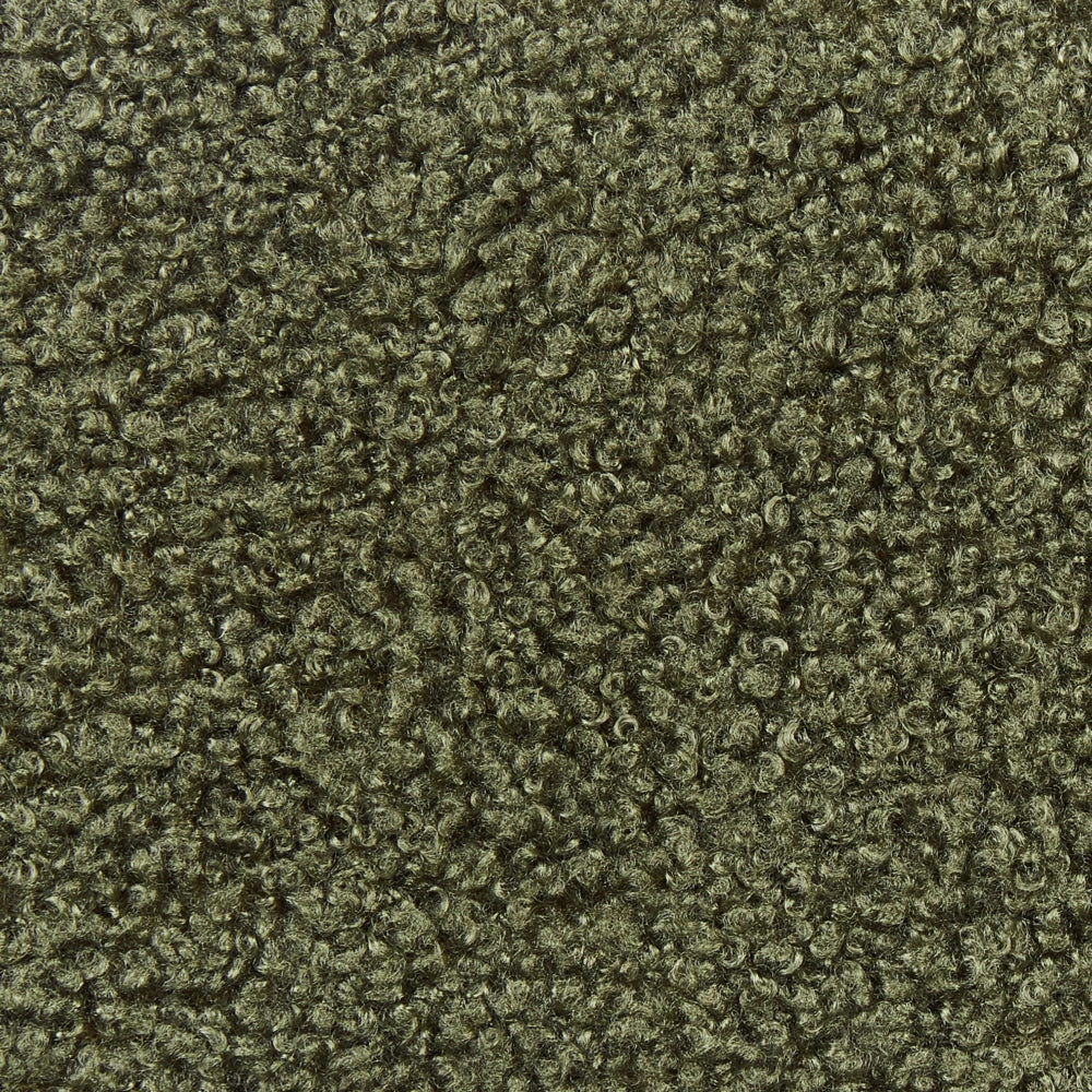Set di 2 sedie per sala da pranzo Boucle verde scuro Gambe in acciaio nero Sedute per sala da pranzo di design moderno