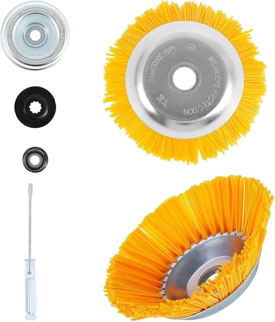 Aspirapolvere per erbacce - Pennello per erbacce Trimmer - Pulizia del giardino - Alta stabilità - 254 mm diametro - Giallo
