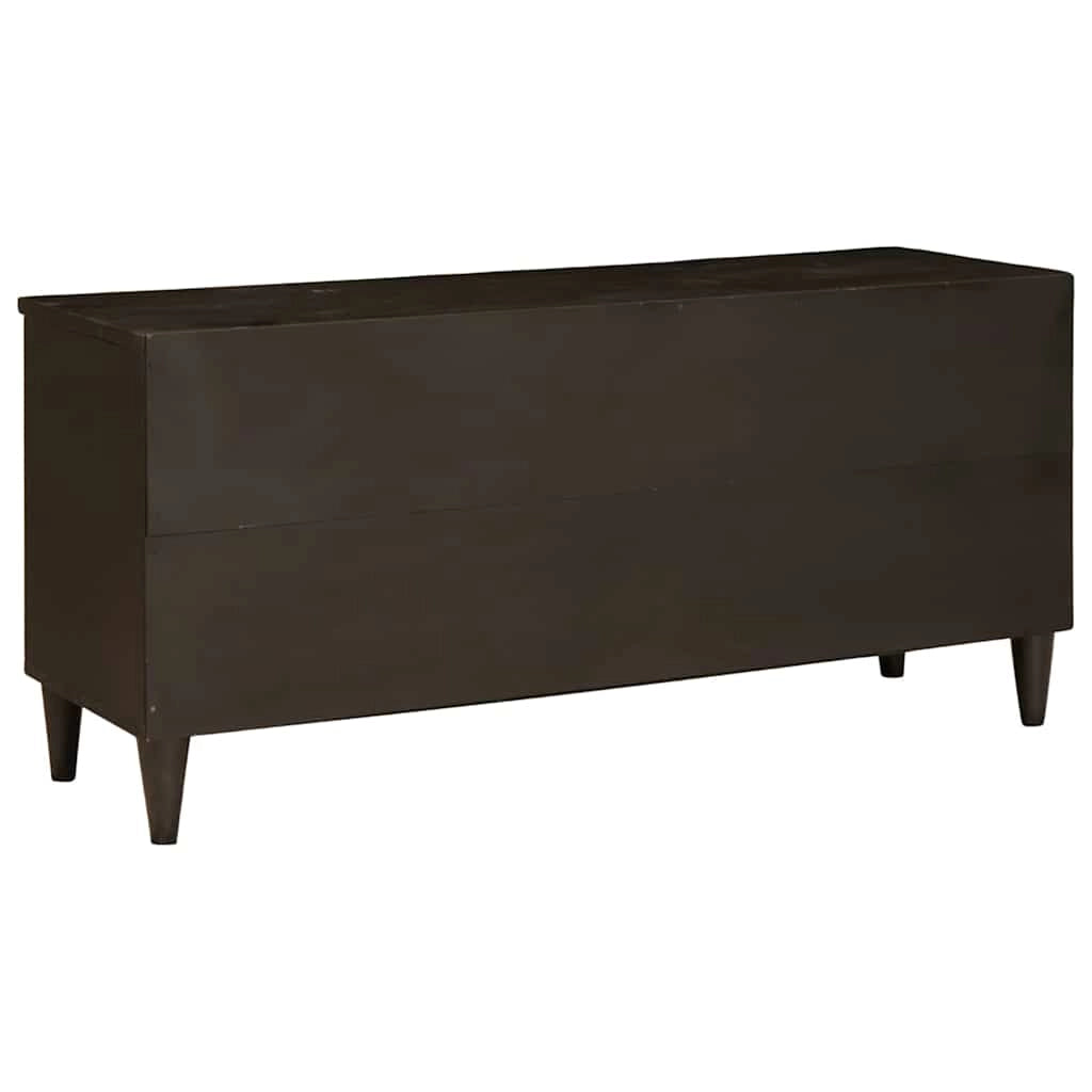 Elegante mobile porta TV moderno con cassetti e ripiani 100 x 33 x 46 cm in legno ingegnerizzato nero 02_0057760