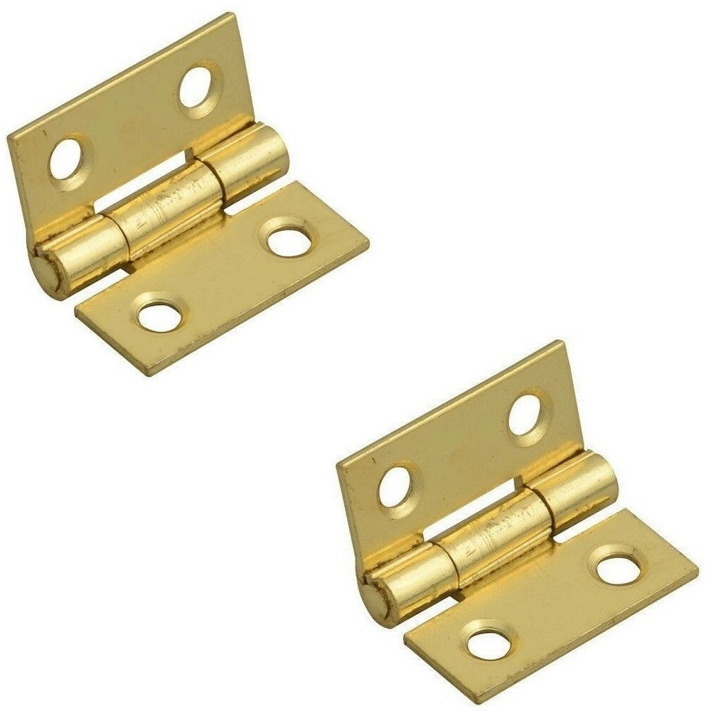 Trade Shop - 2 Pezzi Cerniere In Ottone Per Porte Mobili Armadi Sportelli Ante 25 Mm -