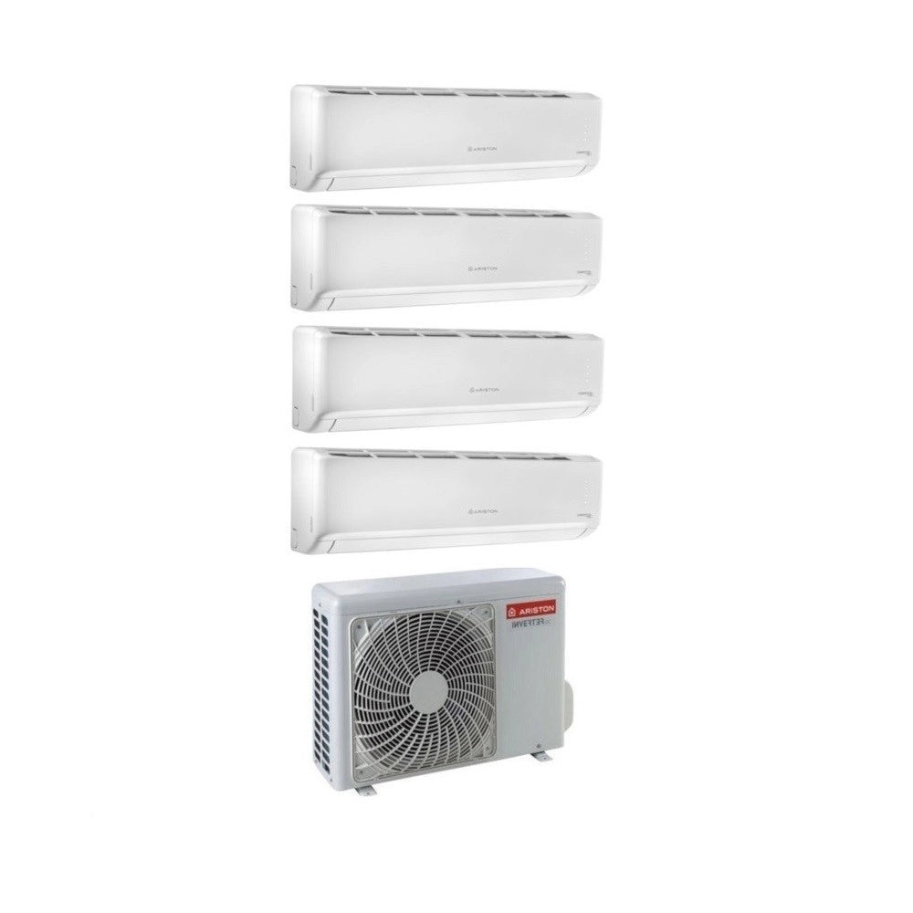 CLIMATIZZATORE CONDIZIONATORE ARISTON QUADRI SPLIT INVERTER serie ALYS PLUS 9+9+9+9 con QUAD 110 XD0B-O R-32 Wi-Fi OPTIONAL 9000+9000+9000+9000