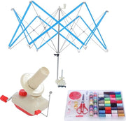 Avvolgitore di Filo Manuale con Ombrello per Tenere il Filo in Sospensione - Kit per Filo a Maglia e Arazzo