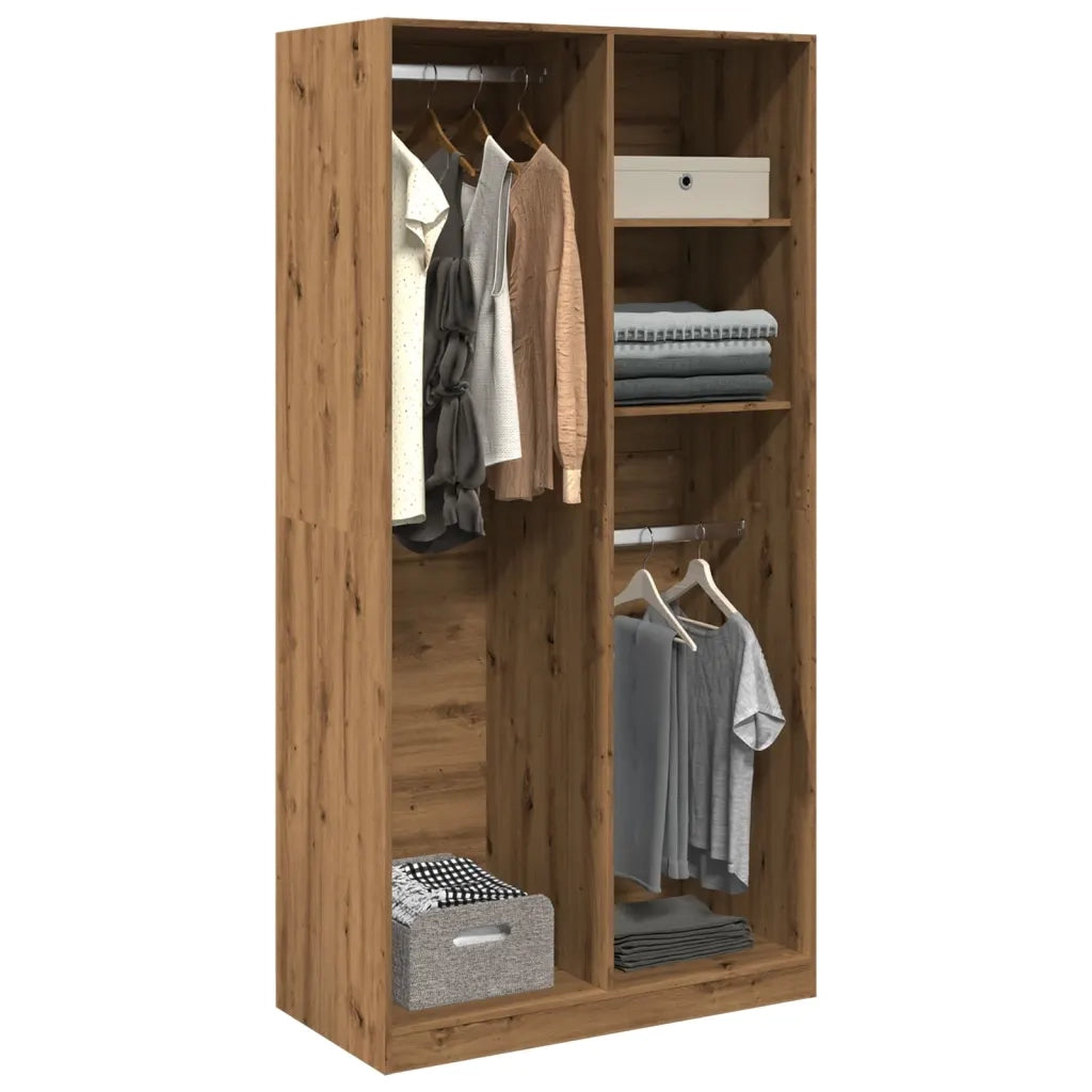 vidaXL Armadio Rovere Artigianale 100x50x200 cm in Legno Multistrato