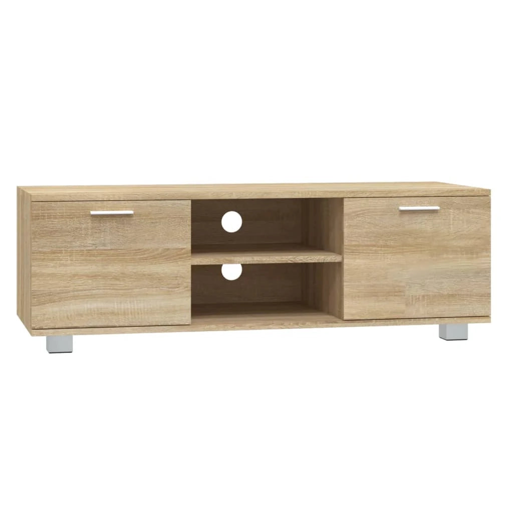 Mobile TV multimediale mensola TV credenza TV sala da pranzo soggiorno camera da letto rovere Sonoma 120 x 40,5 x 35 cm legno ingegnerizzato marrone 02_0027468
