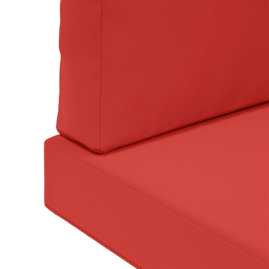 Cuscino per divano da esterno 3 pcs Rosso Poliestere
