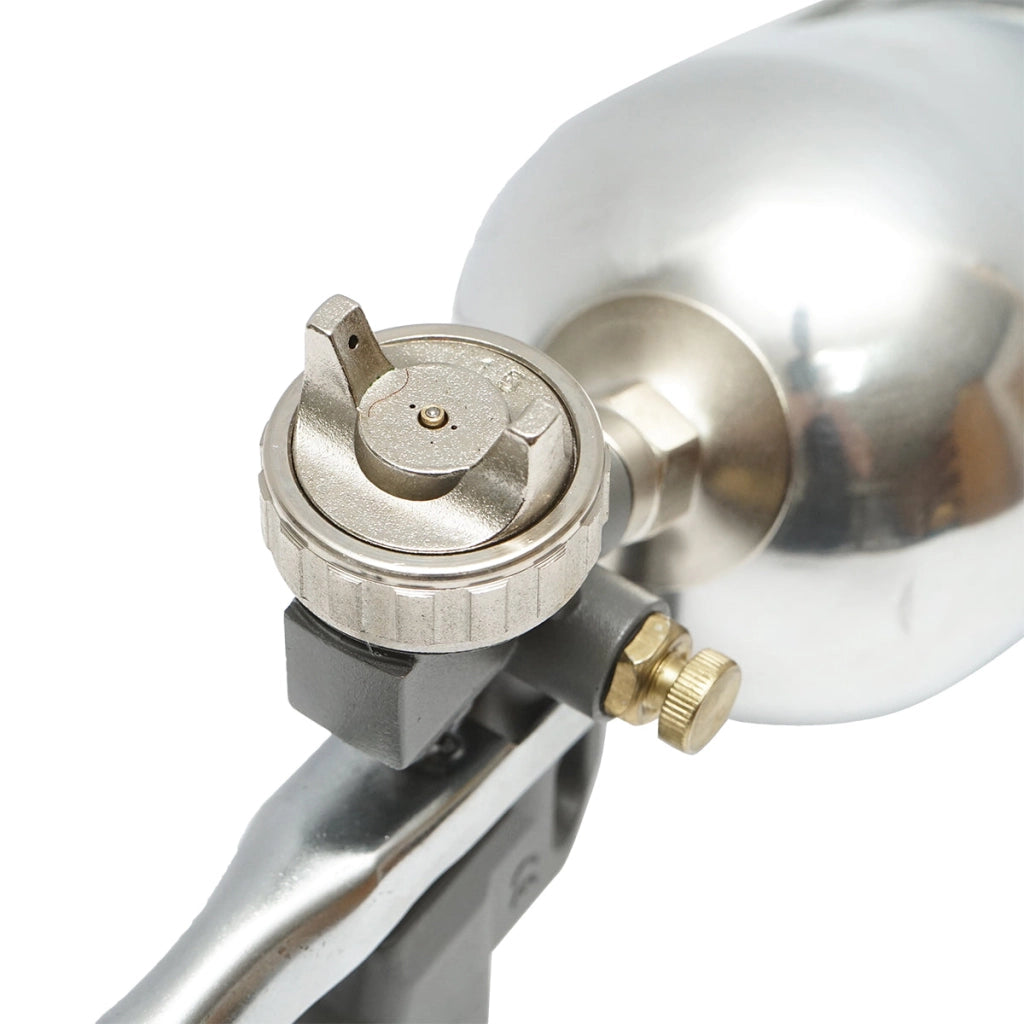 Pistola per verniciatura ad aria compressa da 0,6 l, serbatoio in acciaio inossidabile nella parte superiore, ugello da 1,5 mm