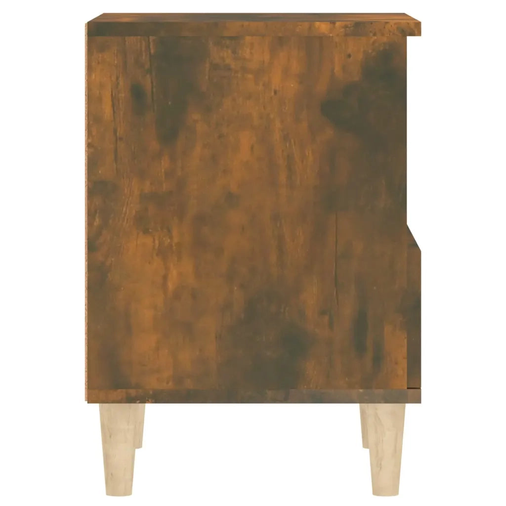 Set di 2 Comodini | Armadio da Notte | Mobiletto da notte Rovere Fumo 40x35x50 cm