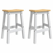VidaXL Sgabello da bar 2 pcs Bianco e Cera di Miele 44 x 30 x 63 cm 42033391