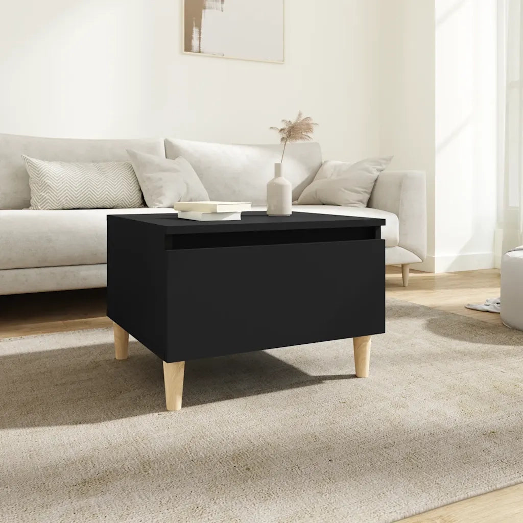 Tavolino | Tavolo laterale Nero 50x46x35 cm in Legno Multistrato