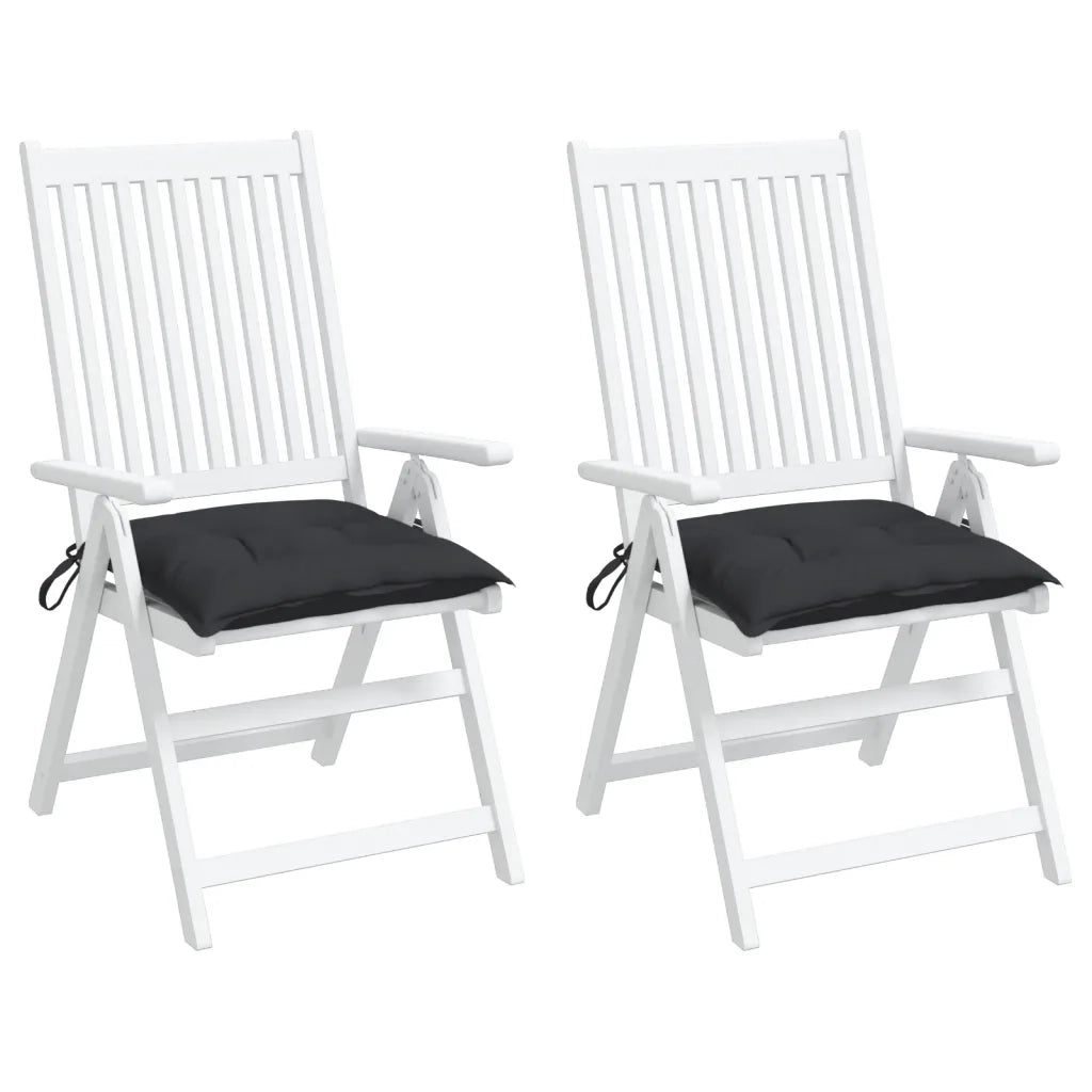 Cuscini per Sedia 2 pz Neri 40x40x7 cm in Tessuto Oxford 314881