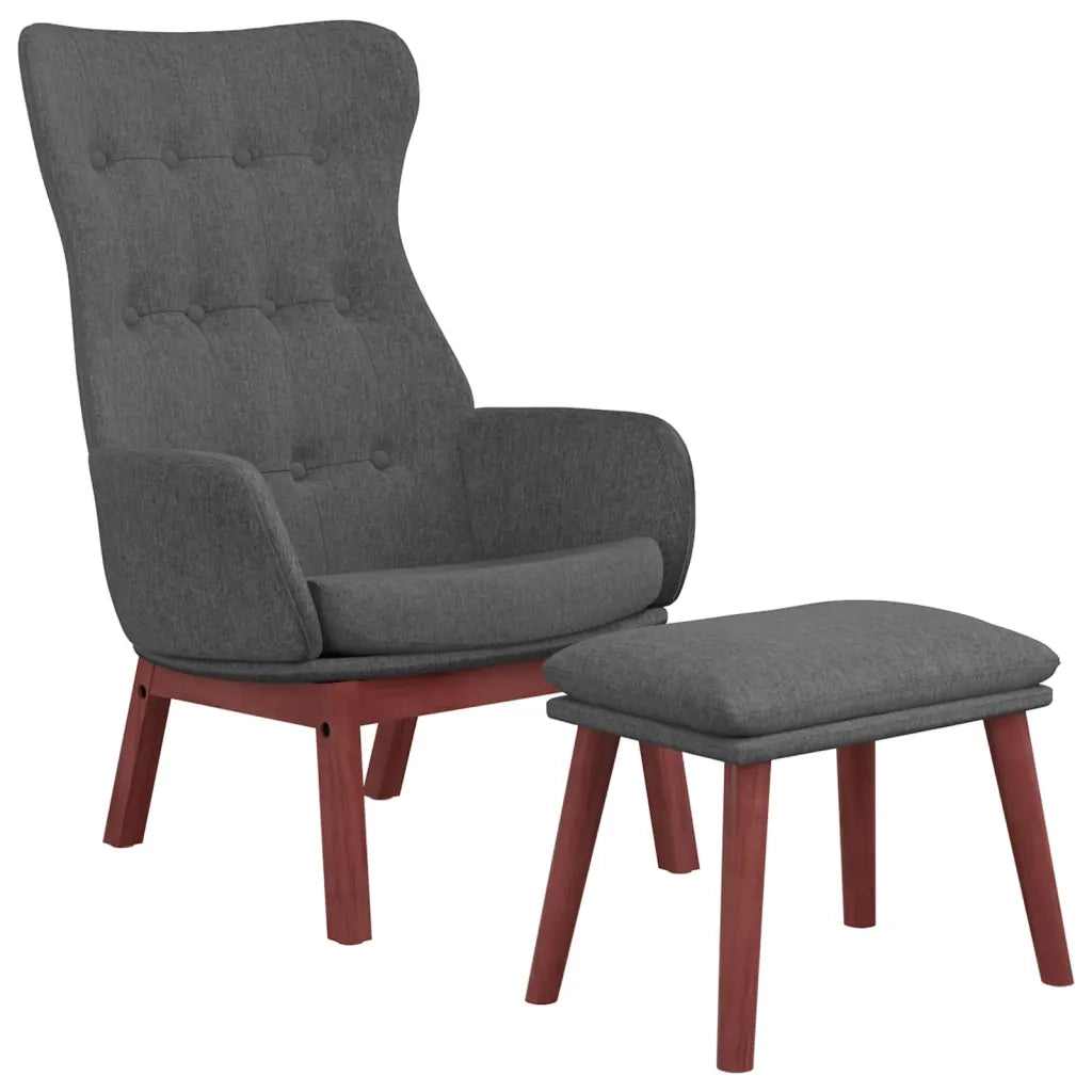 Poltrona Relax con Poggiapiedi Grigio Chiaro in Tessuto cod mxl 32601