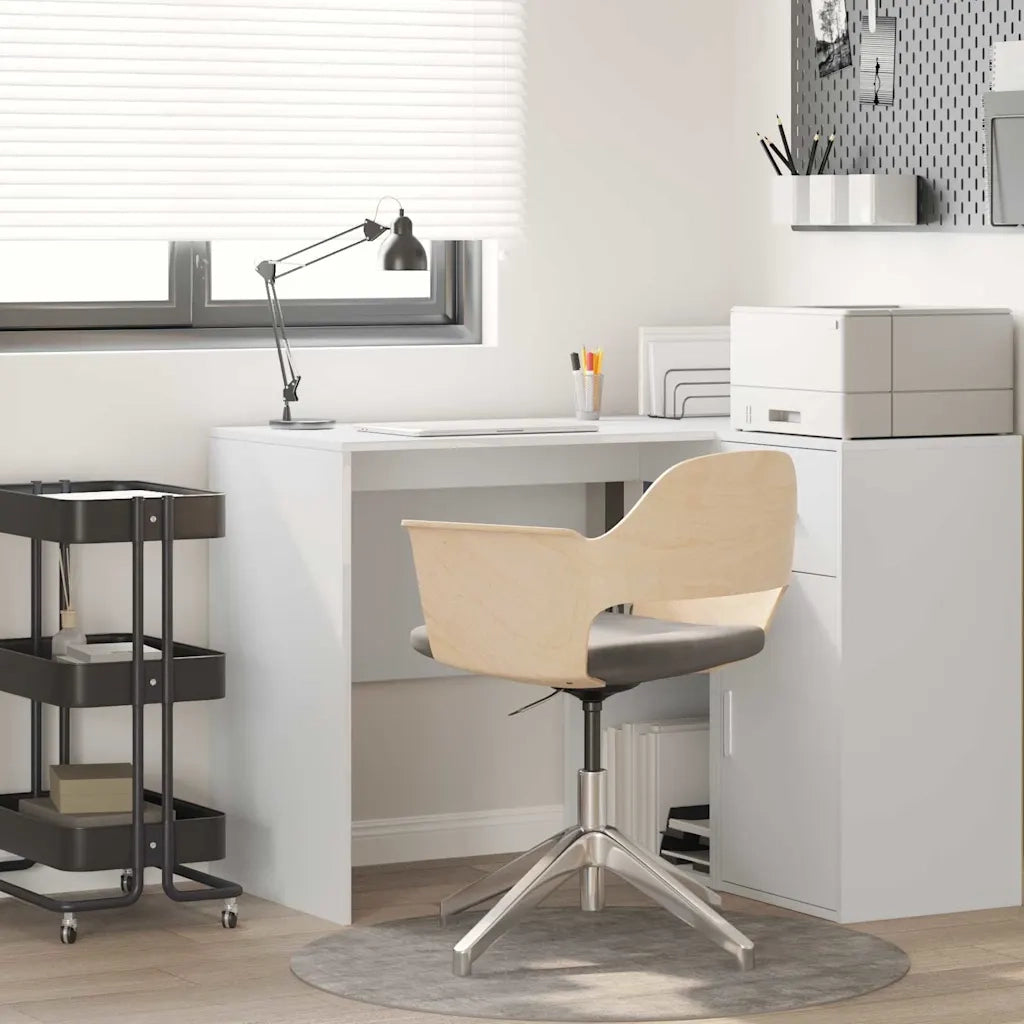 Scrivania | Tavolo da Ufficio Bianco 102 x 50 x 75 cm Legno multistrato