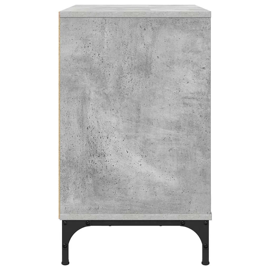 Comodino | Armadio da Notte | Mobiletto da notte Grigio cemento 63.5 x 36 x 61 cm Legno multistrato