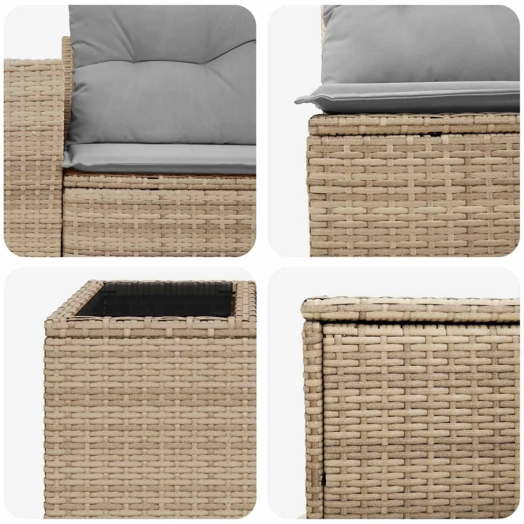 Set di divani 8 pz Beige e Grigio Chiaro 3448393