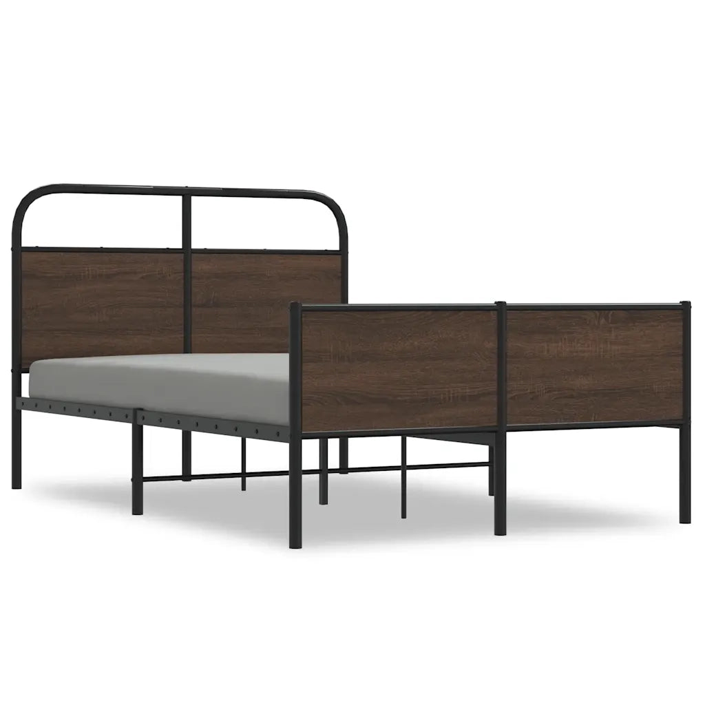 Giroletto senza Materasso-Struttura Letto Rovere Marrone 120x200 cm Truciolato 910281