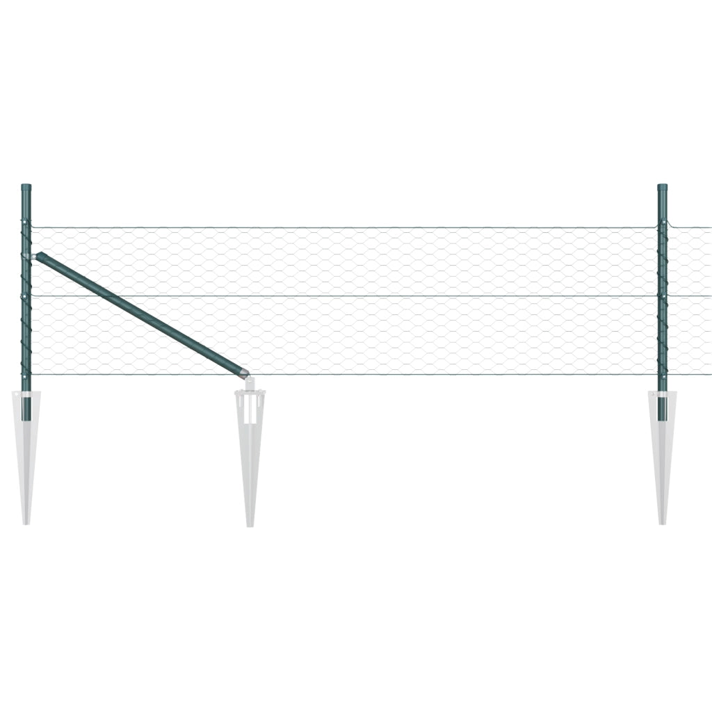 Recinzione Esagonale  Verde 0.5x10 m Acciaio