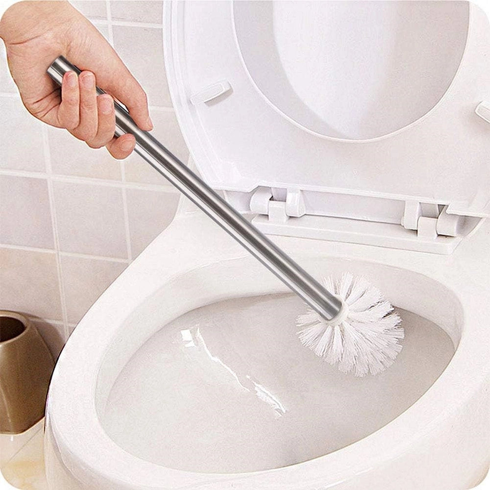 Trade Shop - Testina Tonda Per Scopino Wc Ricambio Spazzolone Pulizia Bagno Bianco 10cm 79825 -