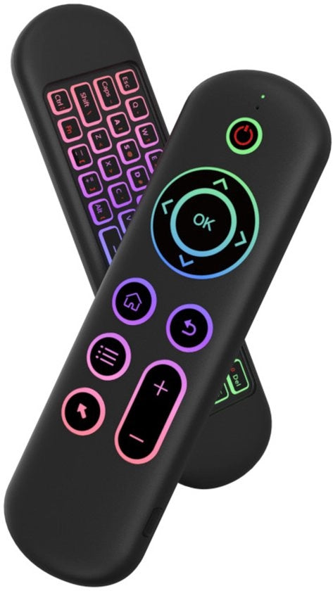 Pulsante remoto Bluetooth 2.4G dual-mode con tastiera e infrarosso per box TV e proiettori