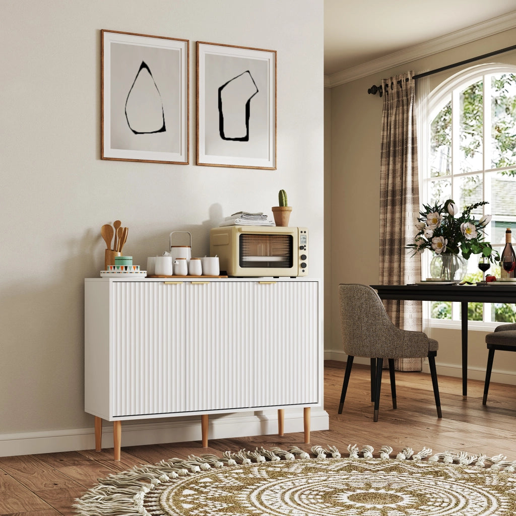 Credenza 3 Ante ¨C Xylo ¨C Bianco 107x35x80 cm