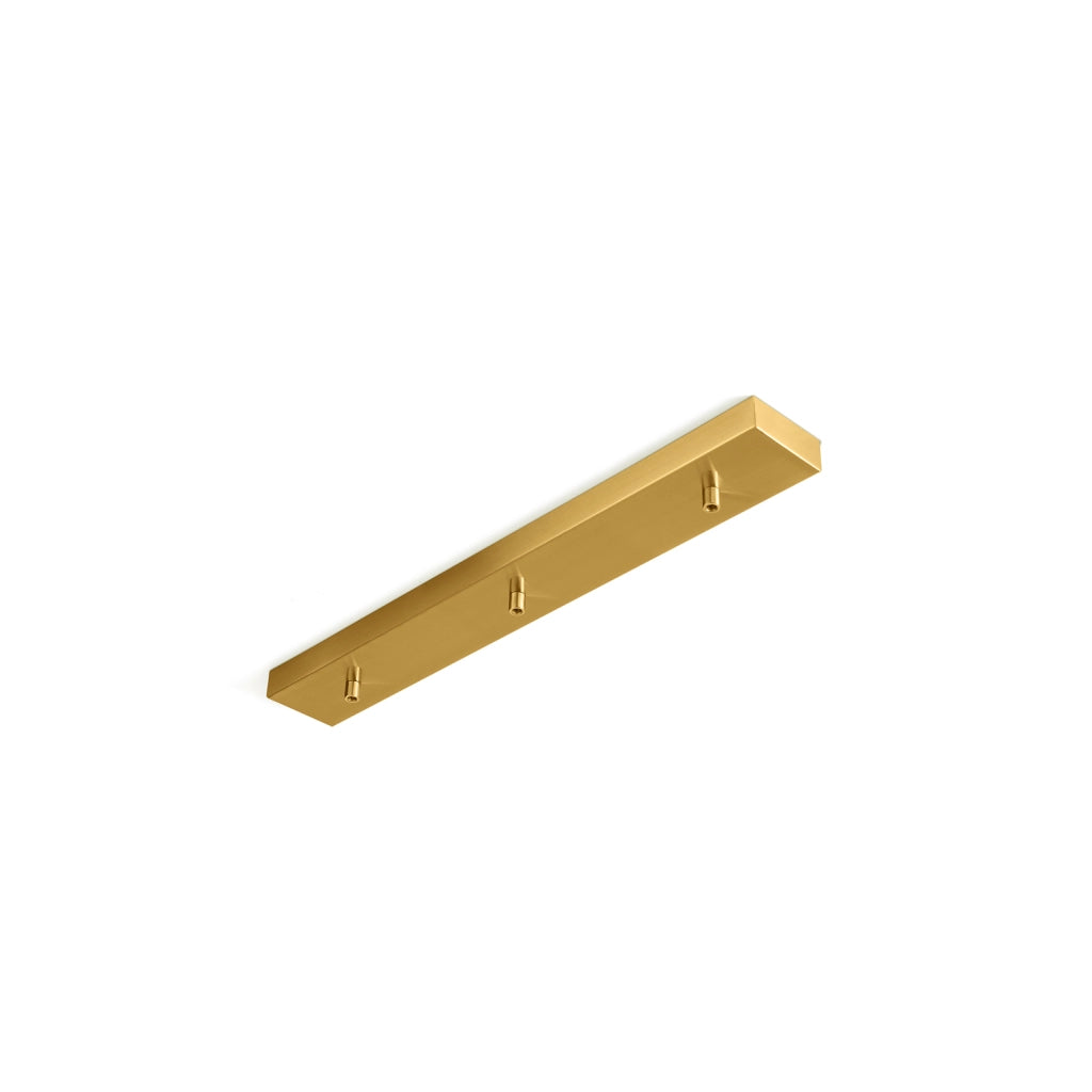 Rosone Multicavo 3 Fori In Metallo Ottone Brunito L60Cm