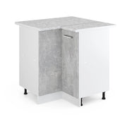 Armadio universale ad angolo R-Line Calcestruzzo 75.6 cm con anta, con piano di lavoro Vicco