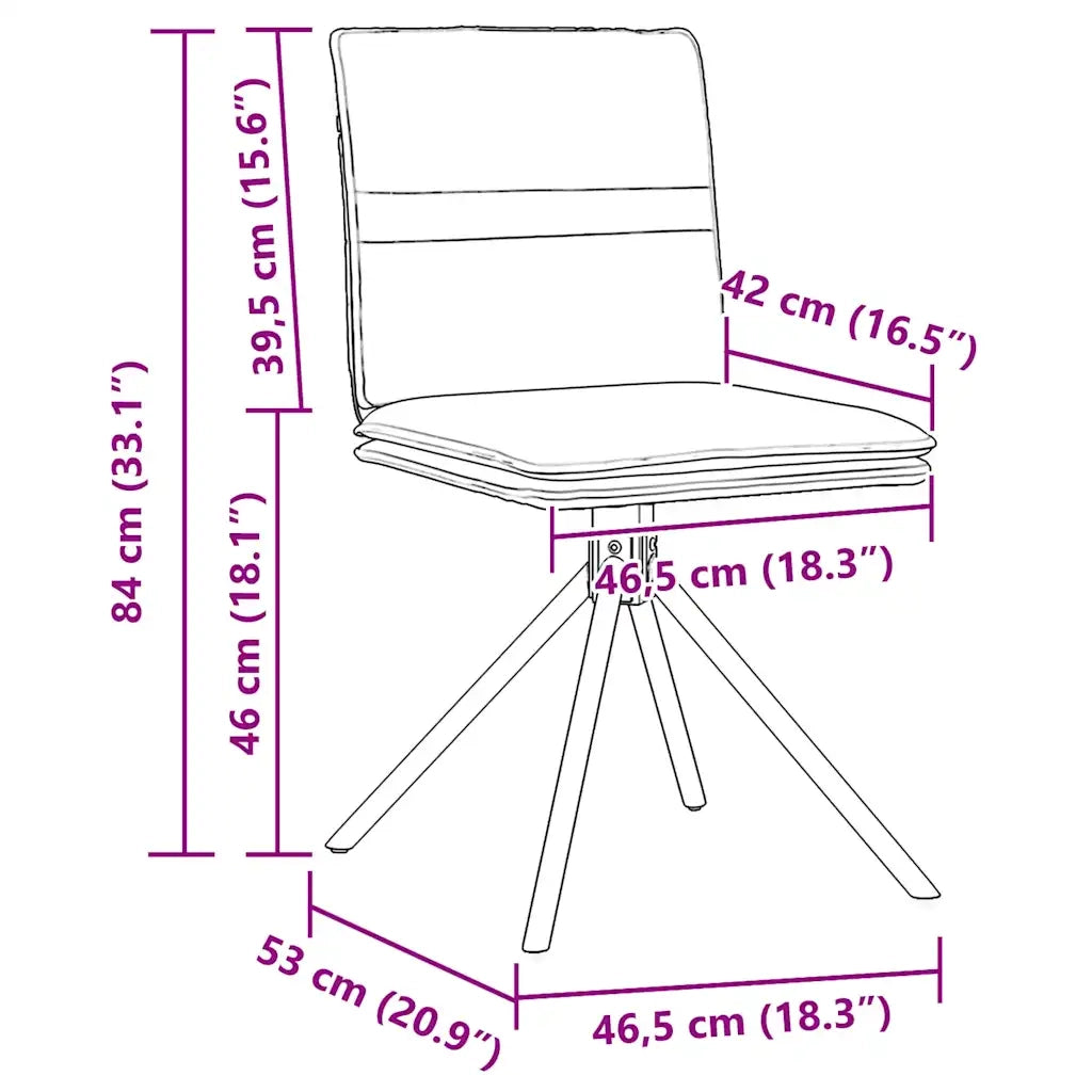 Sedie da Pranzo 4 pz Marroni in Similpelle Scamosciata 3315378