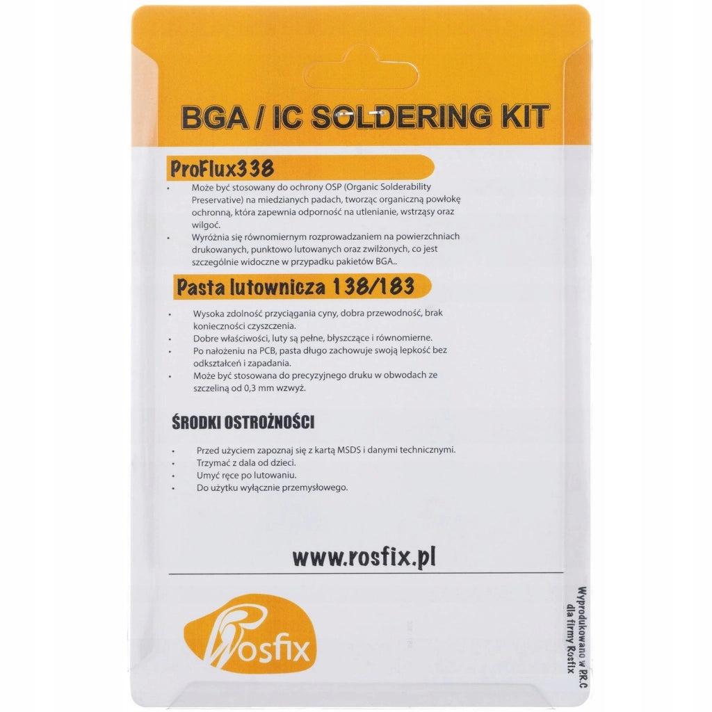 Set di Saldatura ProFlux 338 – Stagno a Bassa Fusione 183°C | Protezione OSP, Precisione BGA | Accessori Inclusi