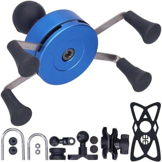 Supporto per smartphone universale - Stabilizzatore per auto - Blu - Supporto per smartphone per auto - Adatto per diversi smartphone