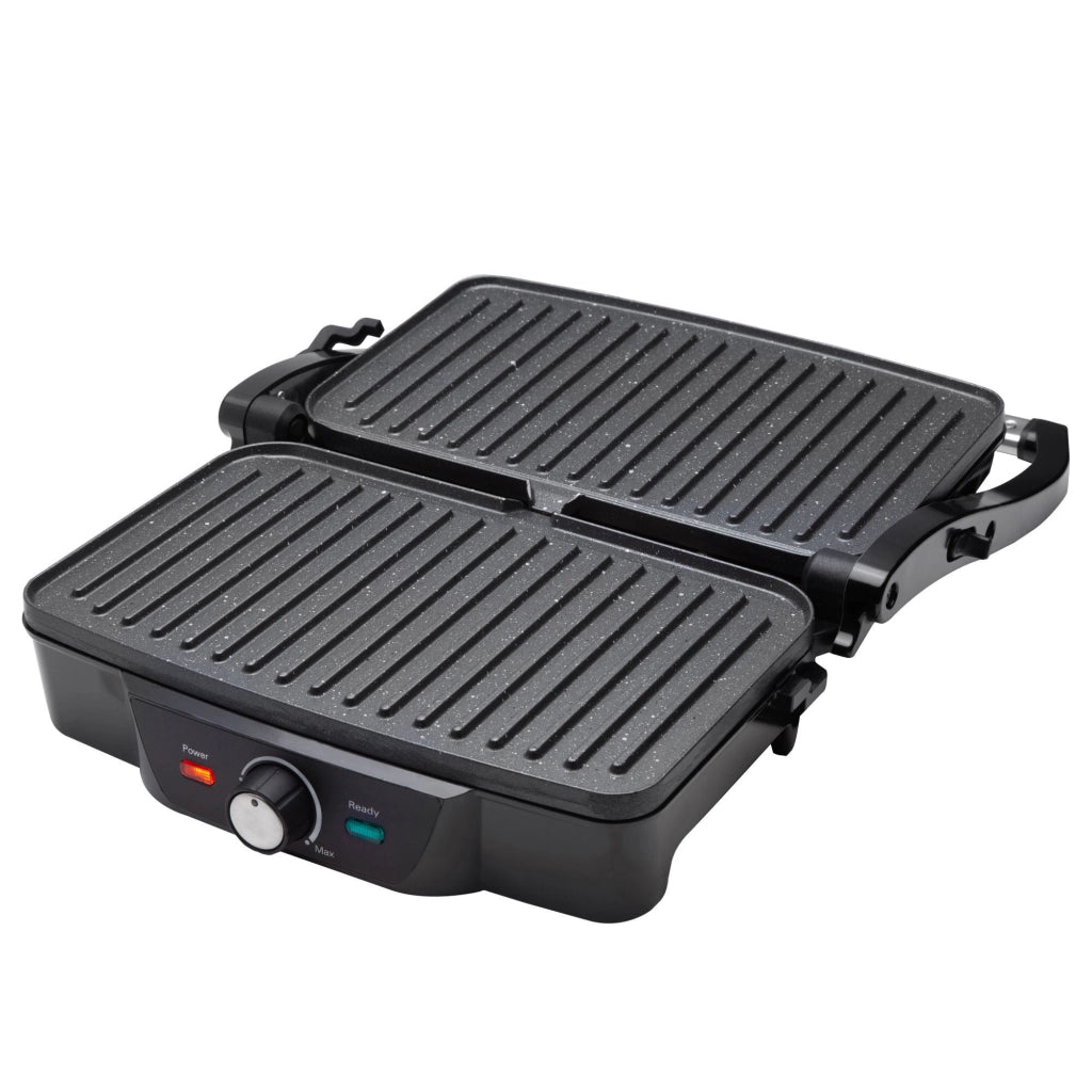 Piastra elettrica panini sandwich press grill, apertura 180°, piastre antiaderenti 28x17cm, 1600W cucina - SOGO