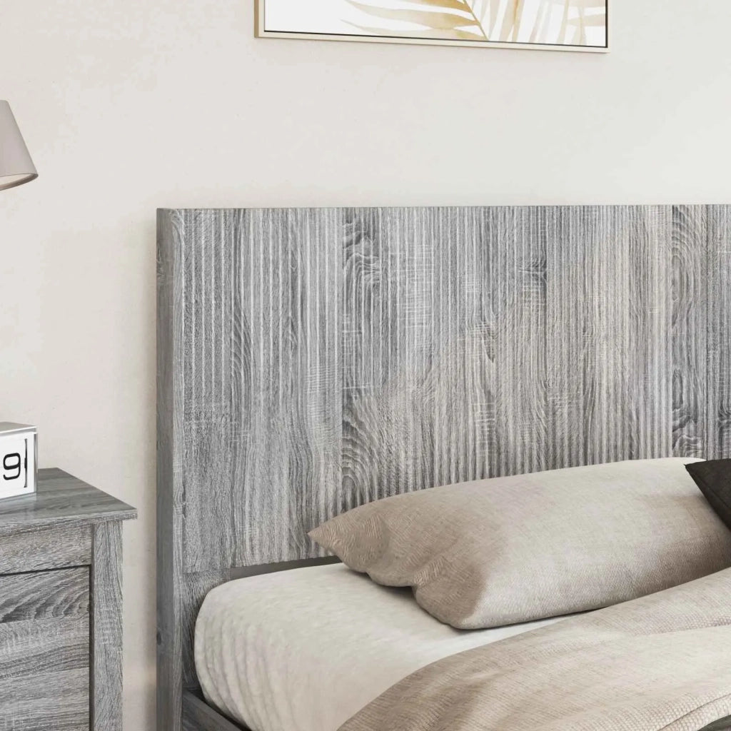 Struttura del letto con stoccaggio e testata Grigio Sonoma