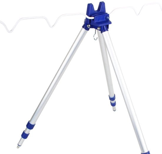 Supporto per Pesca Portatile - Tripode Opnebbile - 3 Sezioni - Lega di Alluminio - Adatto per Zee e Pesca da Guado - Lunghezza 120cm - Standard per la Pesca