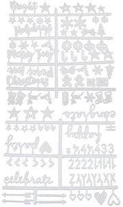 Pannello di Messaggio in Plastica - 127 Pezzi - Lettere in Plastica - Simboli Variabili - Adatto per Citazioni e Note - 24x24 cm