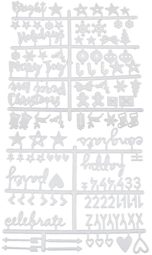 Pannello di Messaggio in Plastica - 127 Pezzi - Lettere in Plastica - Simboli Variabili - Adatto per Citazioni e Note - 24x24 cm