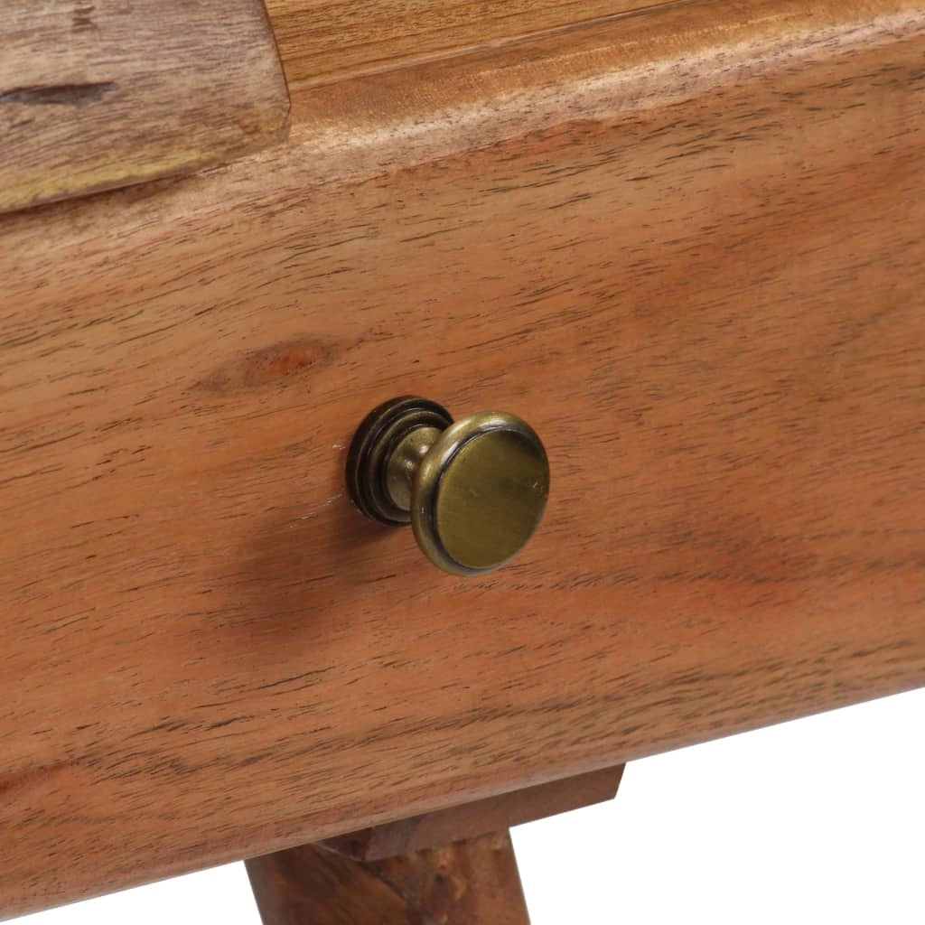Comodino cassettiera mobile per camera da letto legno massello di acacia 45 x 32 x 55 cm 1402029