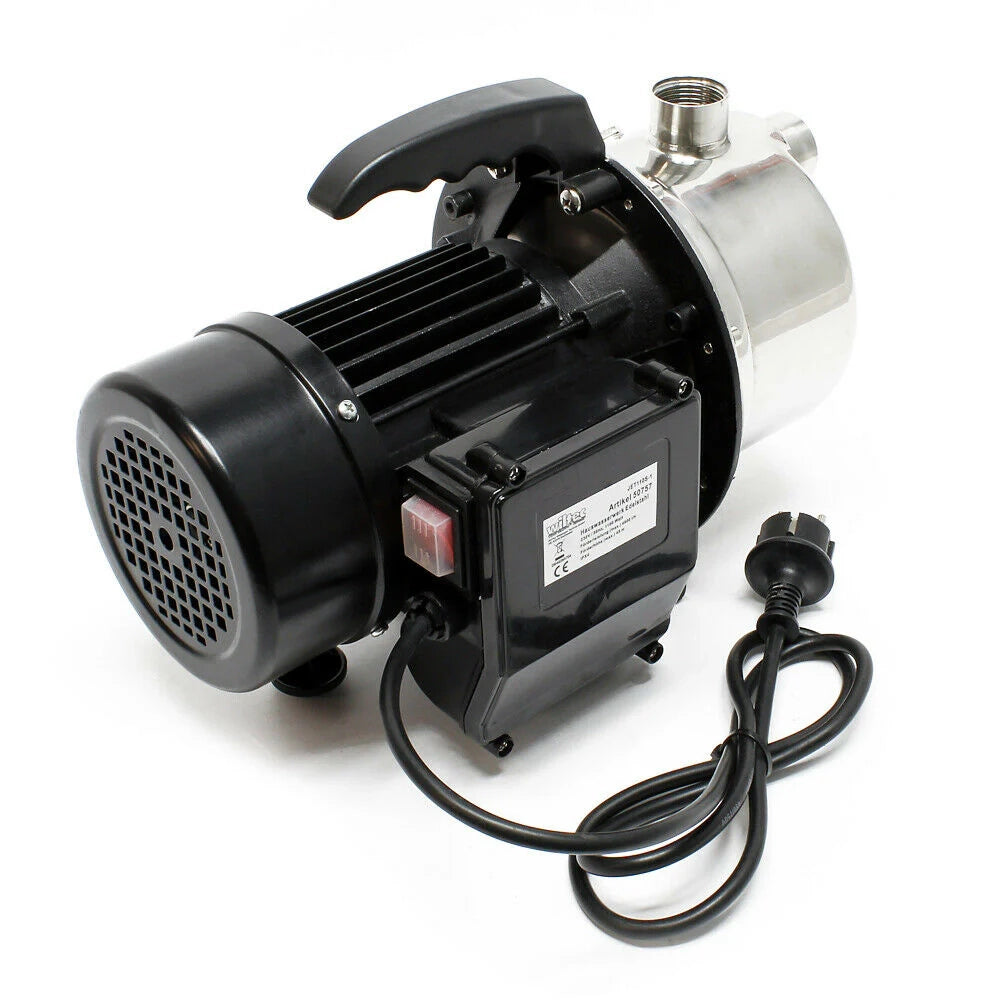 Pompa elettrica portatile per acqua da giardino acciaio fine 1100 watt 4600 litri all'ora 16_0002463