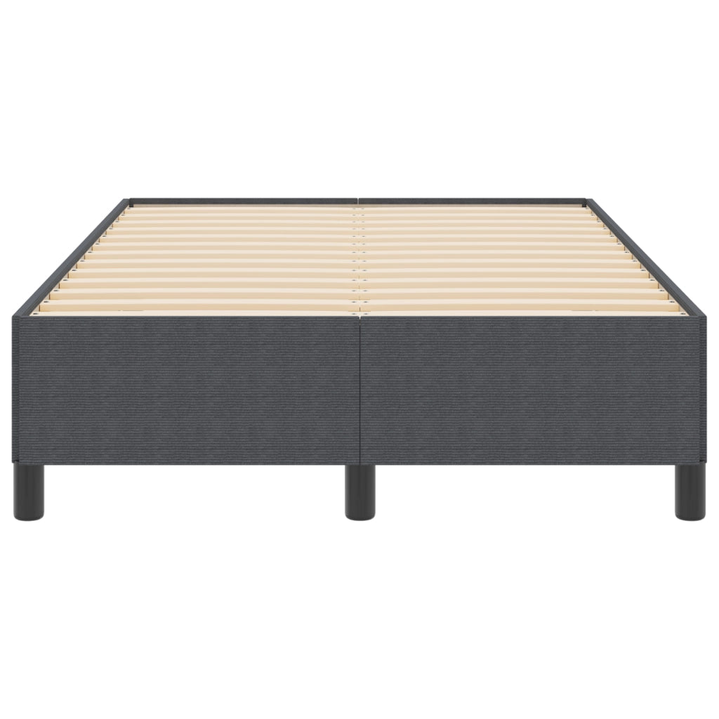 Struttura Letto Grigio Scuro 120x190 cm in Tessuto Corduroy