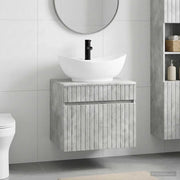 Set di mobili per il bagno Grigio Cemento Legno ingegnerizzato 3404313