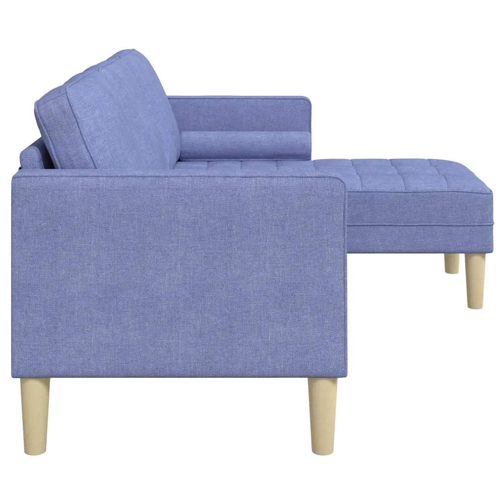 Set di Divano | Divano da soggiorno | Sofa con cuscino Blu jeans Poliestere