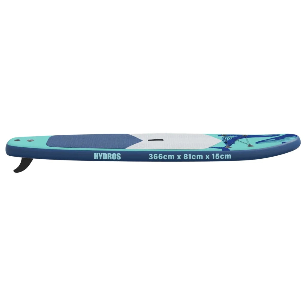 Tavola da Paddle Gonfiabile HYDROS 366 x 81 x 15 cm Turchese 42039122