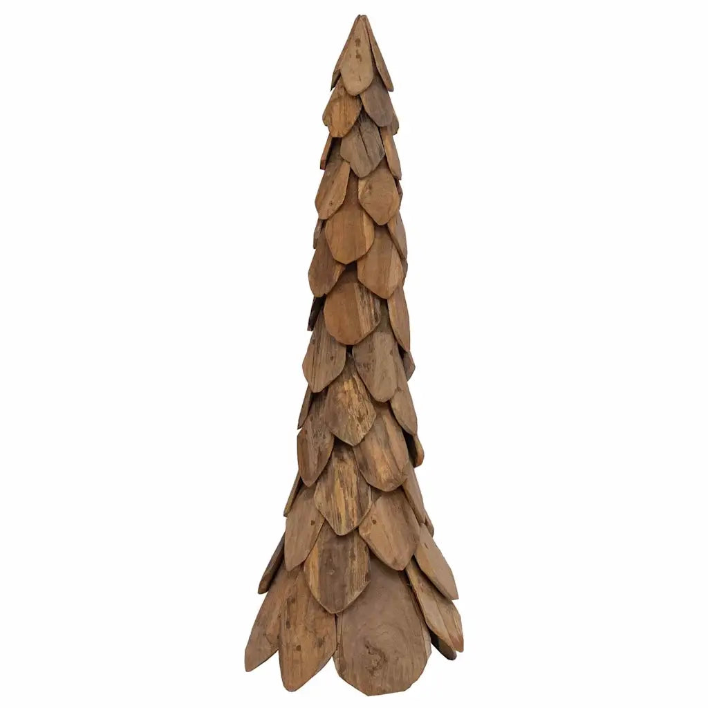 Albero di Natale Marrone 111 cm Legno massello di teak
