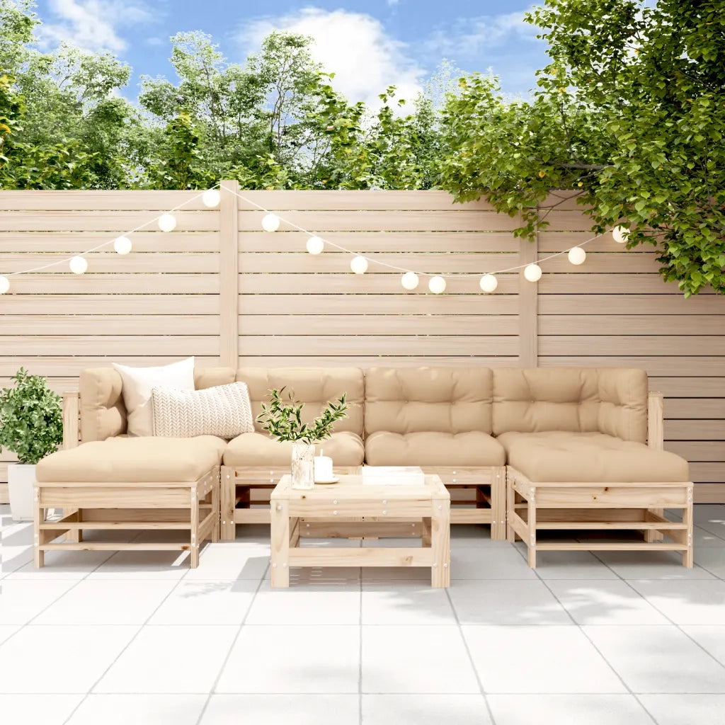 Set Salotto da Giardino 7 pz in Legno Massello di Pinocod mxl 117923