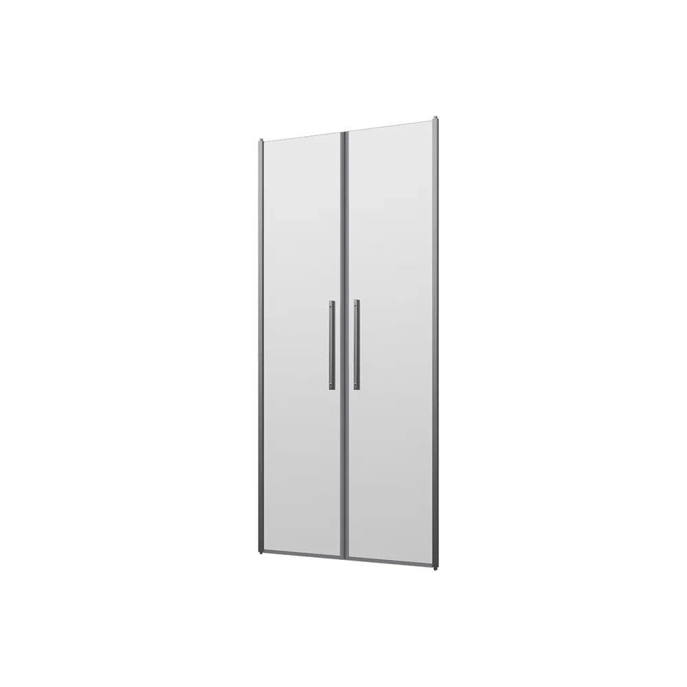 Porta doccia 70cm apertura saloon con profili cromati e vetro da 6mm opaco h195 | Elba