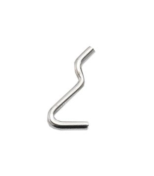 GANCIO PER PANNELLO FORATO TIPO 'N.1' 15x31 mm - 200 pezzi