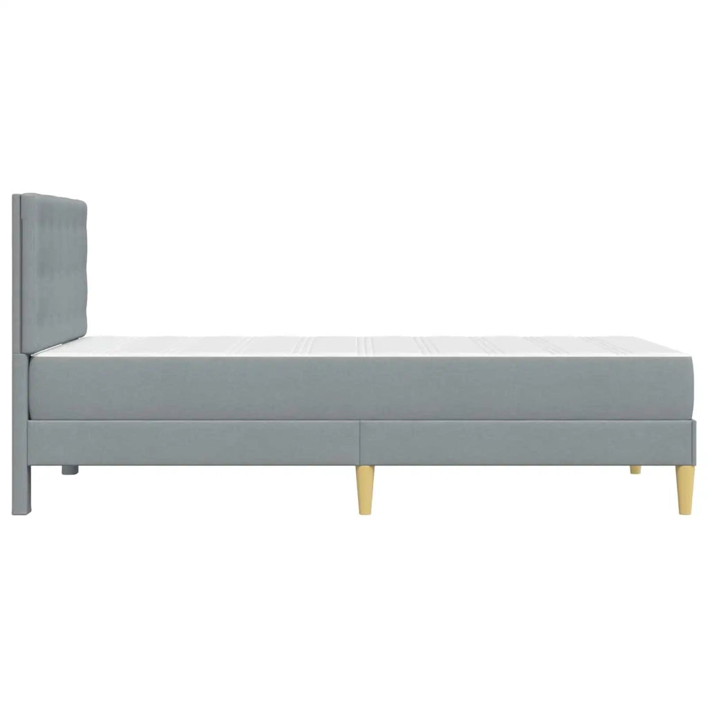 Struttura letto con materasso Grigio chiaro 80 x 200 cm Tessuto 3415078