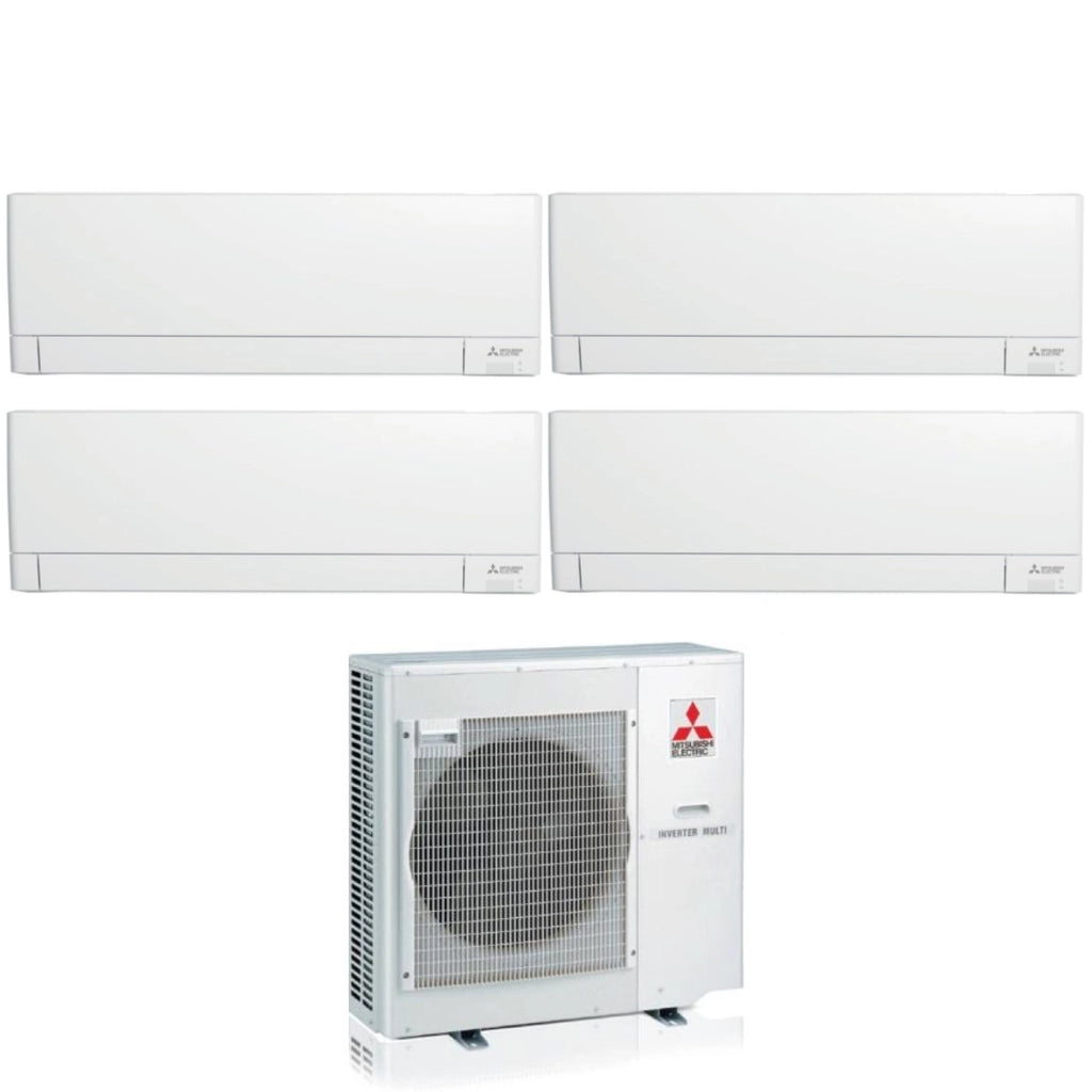 Climatizzatore Condizionatore Mitsubishi Electric Quadri Split Inverter Linea Plus serie MSZ-AY 9+9+9+12 con MXZ-4F72VF R-32 Wi-Fi Integrato 9000+9000+9000+12000